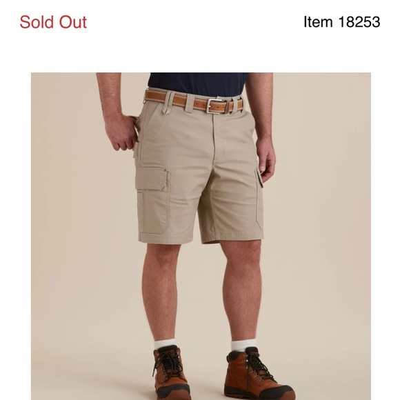 Duluth Trading Co Cargo Shorts 10” Tan New Flex Fire Hose Trim Fit Men’s Size 46 - Picture 11 of 12